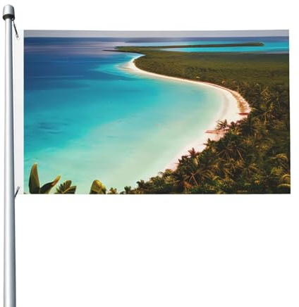 Bandera de doble cara con impresión de isla de Cuba para interiores y exteriores, tamaño decorativo de 3 x 5 pies