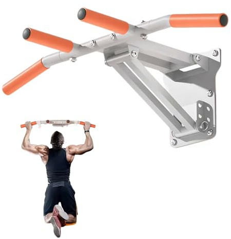 MRDEER Barre de Traction Murale Multi-Grips 900 kg - Structure Triangulaire 3D Ultra Stable - Poignée Antidérapante - Installation Facile - Économiseur d'Espace - Polyvalent pour Sac de Sable