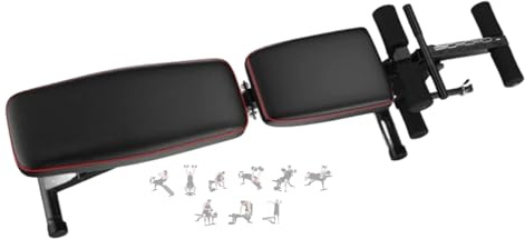 Verstellbare Hantelbank, Schrägbank Und Flachbank Mit Bankdrücken, Rückentrainer, Für Zuhause Bankdrücken Bank Bench Press Sportbank Home Gym Equipment Weight BenchBlack,One Size