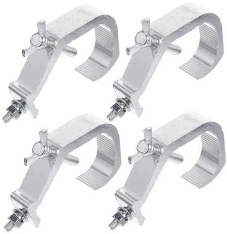 ELAYARD 4pcs Aluminum Alloy Stage Lighting C Clamps with Anti-Slip Teeth Heavy Duty Dj Truss Light Hooks Adjustable Screw Knob Load Capacity for Theater Bar Disco and Stage Use