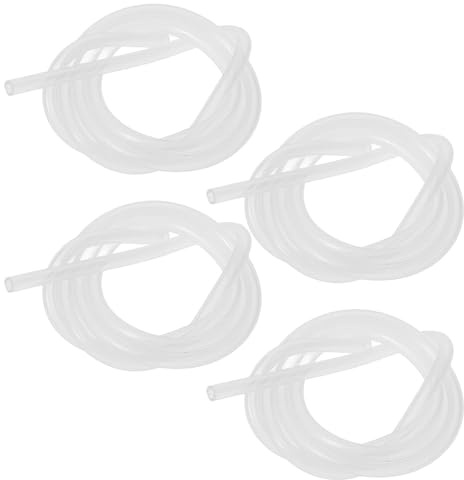 GARVALON Tuyau D'aspiration en Silicone 4pcs pour Pompe à Lait Électrique, Accessoires Fiables et Solide pour Allaitement Quotidien des Mamans