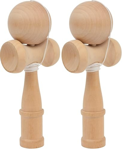 Small Foot Kugelfangspiel Kendama Natur aus Holz, schult die Reaktion, Beschäftigungsspiel, ab 5 Jahren, 3454 (Packung mit 2)