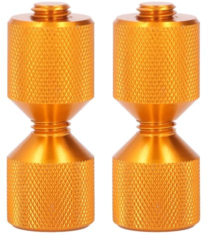 2pcs Flange Alignment Pin, Anodized Aluminum 1 - 1/8in Double Hole Pins for 0.5 to 14in 150LB Pipe Flanges, Lightweight Ergonomic Design for Piping Projects (Orange)