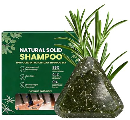 Yoracare Rosmarin & Aminosäuren stärkender Anti-Verdünnungs-Shampoo-Riegel,Yoracare Korean Scalp Revival Bar,Natürliche Anti-Haarausfall Rosmarin Shampoos,Hydrating & Scalp-Friendly (1PC)