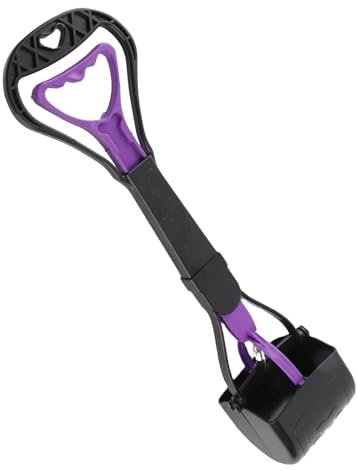 LICAEVEY Pelle à Crottes de Chien, Manche Long sans Courbure, Outil de Ramassage à Grande Bouche pour Jardin Extérieur, Nettoyage Ergonomique et Robuste des Déchets d'animaux, Râteau à Griffes en