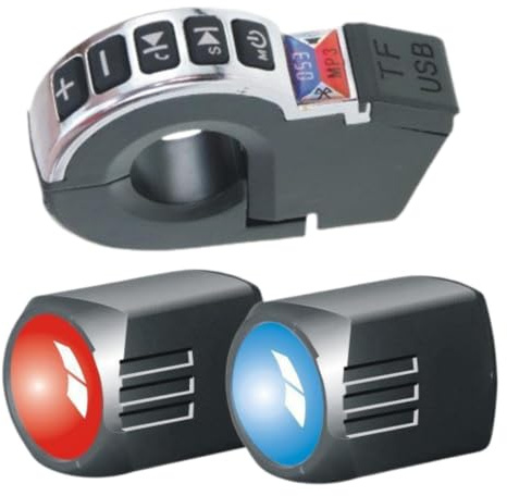 Impianto Stereo Per Motocicletta Audio Wireless Manubrio con Ricarica | Altaparlante Moto Impermeabile Per Ciclismo, Scooter, Bicicletta, Automobili, Motociclismo, Automobilisti