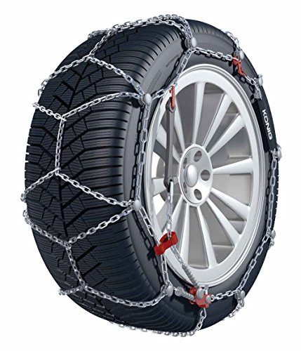 BB-EP Schneekette KÖNIG – Die 9mm-Schneekette mit manueller Spannung – Zugelassen für Peugeot 5008 (2016) mit der Reifengröße 215/65 R17 im Set mit hochwertigen Handschuhen