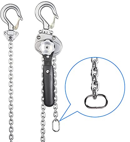 Amarite Mini Lever Chain Hoist 1/2 ton，Small Come Along 1100 lbs 5ft Lift ，Weighs just 5.8 pounds
