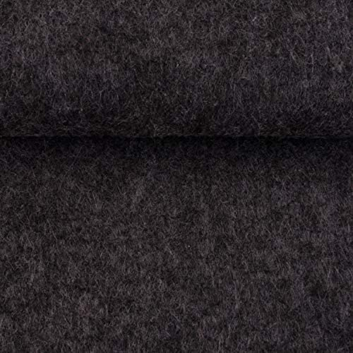 Hochwertiger Bastel-Filz 5 mm stark 670g/qm- Taschenfilz - 45 cm breit Meterware (Dunkel meliert)