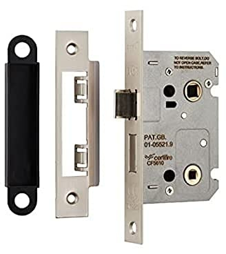 Eurospec Easi-T Bathroom Lock BAE5025SN Satin Nickel, 64 mm width