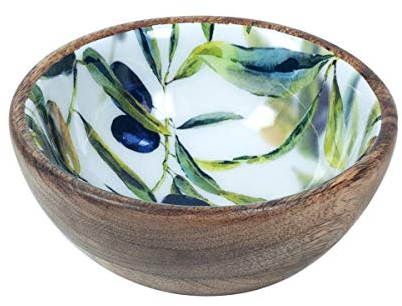 Vidal Regalos Plato Hondo Aceitunas Madera de Mango Bandeja Olivas 15 cm