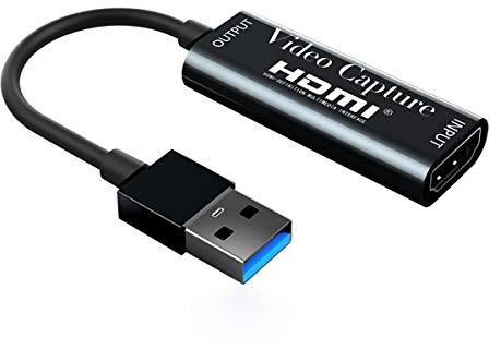 Schede di acquisizione video 4 K, HDMI scheda di acquisizione video USB 3.0 HD 1080p, per giochi, streaming, insegnamento,videoconferenza,trasmissione in diretta (nero)