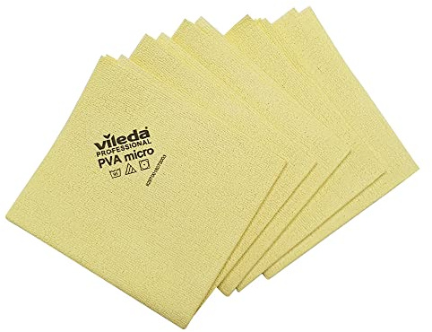 Paños multiusos PVAmicro de microfibra para una limpieza 100 % segura y eficaz (amarillo, 5 paños)