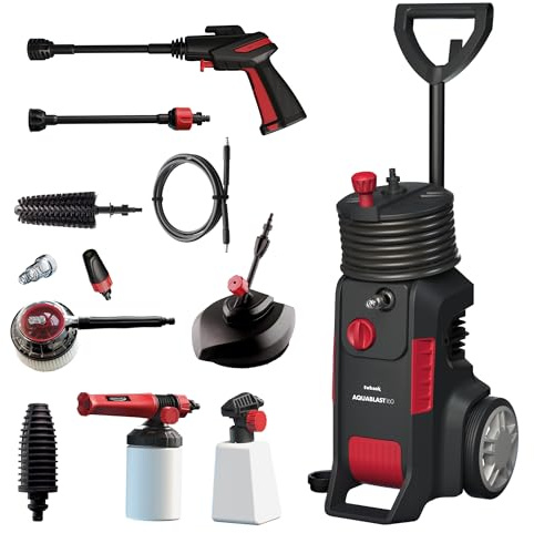 Ewbank EW6160 AQUABLAST160 High Power Pressure Washer, 160 Bar / 2320 PSI, 2200 Watts, Adjustable Nozzle with Snow Foam Function, Outdoor Home, Patio & Car Cleaner, Red/Black