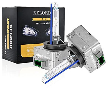 XELORD D3S 8000K Xenon Lampada 35W 12V HID Alta Luminosità Auto Fari Lampadine(Confezione Da 2)