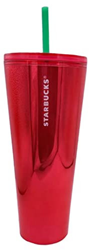 Starbucks Bicchiere rosso con cannuccia fredda tazza 24 oz - Venti Tumbler