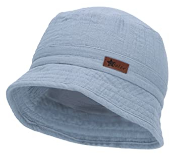 Sterntaler Unisex Kinder Fischerhut Musselin Kinderhut, Hellblau, 47 EU