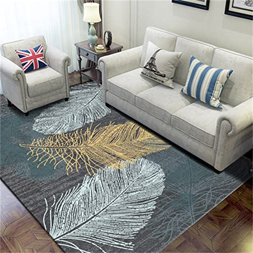 DJHWWD Küche Teppich Mehrfarbig webteppich deko Schlafzimmer Leichtes Luxus-Wohnzimmer Moderne Abstrakte Maschinenwaschbare 120x160cm Glitzer Wohnzimmer modern