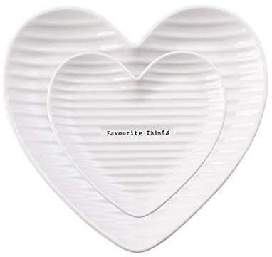 Piatto da cena/piatto da dessert Nordic Ins piatto di ceramica insieme delle 2 parti, a forma di cuore creativo irregolari casa occidentale piatto di insalata Zolla della prima colazione Tavola 8 poll