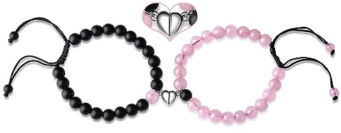 XIANNVXI Matching Bracelets Couple Bracelets Forever Relationship His and Her Bracelets Love Bracelet Gemstone Jewellery Valentines Gifts for Him Her Boyfriend Girlfriend