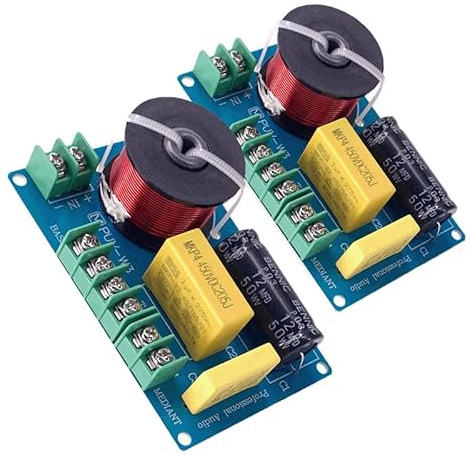 3-Wege-Frequenzteiler Regallautsprecher Audio Sound Quality Boost Solderless High Medium Bass HiFi Audio Crossover Filter Modulplatine 4-8 Ohm for DIY-Lautsprecher 2St (Color : B)