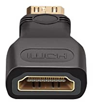 ekon Adattatore HDMI Mini HDMI, Adattatore Video, HDMI Adapter, Adattatore HDMI per fotocamere, TV, Smart TV, Monitor, Wii, Nintendo Switch, PlayStation, Laptop, PC