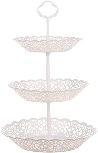 VIXPET Fruit Basket Fruit Etagere Fruit Bowl Plastic Cupcake Dessert Stand Fruit Basket Removable 3 Etagere Fruit Baskets Vegetables Fruit Snacks Bread Display Kitchen