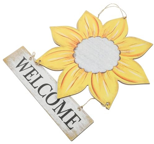 WOFASHPURET Rustikales Holz-willkommensschild Sonnenblume Fronttür Dekoration Sommer Bauernhaus Verandavorhang Türhänger Für Büro Hochzeit Party
