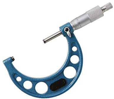 Bügelmessschraube 0,01 mm 50-75 mm blaues Außendurchmesser Mechanische Messgeräte Mikrometer Messwerkzeug Mikrometer-Bremssattel (Size : 100 125mm)