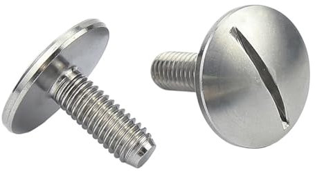 CHATROOM M2 M2,5 M3 304 Edelstahl EIN-Wort-Schlitz Extra Große Flachkopf-Schlitzschraube Schraube Flachrundkopfschraube (Color : 12mm, Size : M2 (5Pcs))