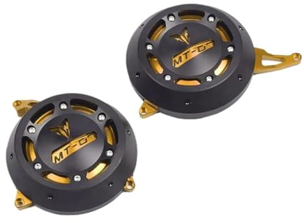 TianChuangs Motorräder kupplungsdeckel for Yamaha MT-07 FZ-07 2014-2023 Motorräder Motor Kupplung Schutz Anti-kollision Puls Lichtmaschine Kupplung Kurbelgehäuse Motordeckel(Color:Gold)