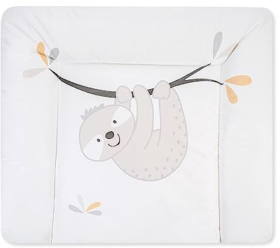 Julius Zöllner® Wickelauflage Softy 65x75 cm - weiche Wickelunterlage - Baby Wickeltischauflage - Folie, wasserdicht & abwischbar - Made in Germany - OEKO-TEX Standard 100 - kleines Faultier