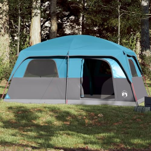 Familienzelt für 10 Personen Blau Wasserdicht, CIADAZ Caming Zelt, Camping Tents, Camping-Zelt - 94534