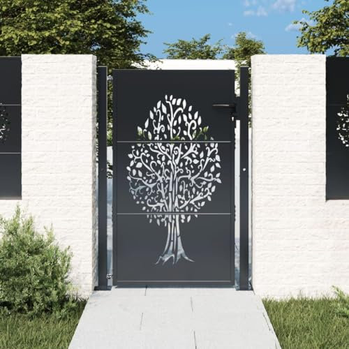 Zäune & Absperrungen, Tore, Gartentor, anthrazit, 105 x 155 cm, Stahlbaum-Design