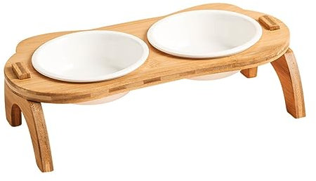 Toddmomy 1set Elevated Cat Feeding Bowl Tilted Design for Neck Pet Food and Water Feeder Stand for Reducing Cat Neck Burden and Food Waste