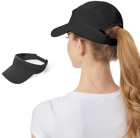 AYPOW Casquette de Baseball Femme, Casquettes Visières été Léger Réglable Séchage Rapide Anti-Soleil UV avec Dessus Amovible, Chapeau Soleil Hommes pour Running Golf Sport Extérieur
