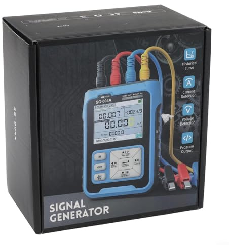 Generador de señal, SG-004A Mini Multifunción Generador de Señal de Mano Calibrador 4-20mA Salida con LCD de 2.4 pulgadas para Prueba de Transmisor de Presión