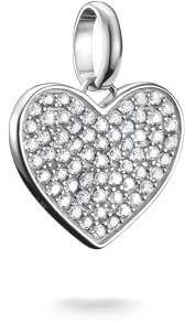 THOMAS SABO Charm-Anhänger Pavé-Herz Connect Silber 925 Sterling Silber