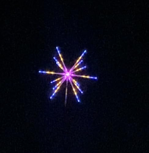 Solar Powered Multi Coloured Firework Starburst Flagpole LED Light, Caravan Flagpole Lights