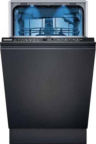 Siemens SR65EX09ME iQ500 Vollintegrierter Geschirrspüler, 45 cm, varioSpeed Plus, autoOpen dry, smartStart, varioFlex Pro Korbsystem, varioSchublade, aquaStop, Flaschenhalter, timeLight, emotionLight