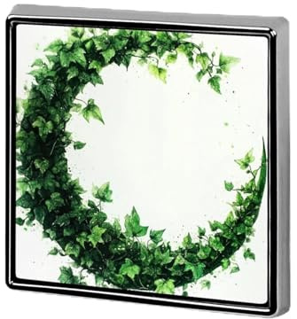 Broche unisexe en forme de lune avec herbes et lierre - Insigne carré léger pour vêtements, châle, chapeau