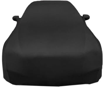 LCFFF Stretch Stoff Autoabdeckung für VW Tiguan R-Line (2024 2025), Samt Elastische Baumwolle Sanft Alles Wetter Staubdicht Kratzfest Schutz Autoplanen,D/Black