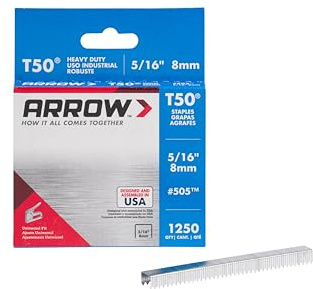 Arrow Staples T50 Box 1250 - 5/16 in