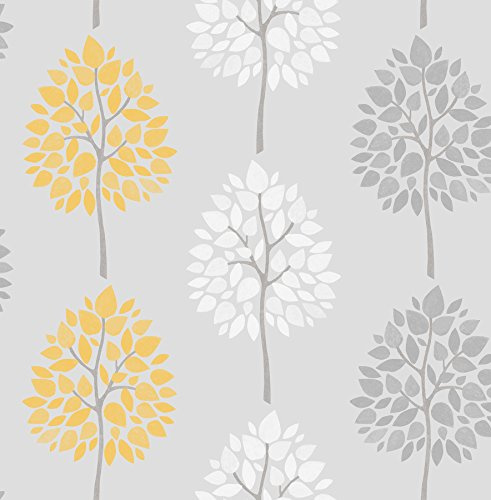 Fine Decor Riva Floral Grey/Yellow