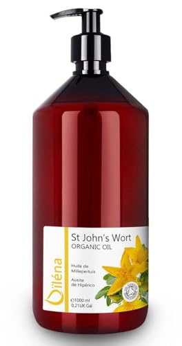 Oïléna - Huile Rouge de Millepertuis 1000 ml | Macérât Huileux Naturel | Apaisant et Calmant | Pour Massages et Soins Cutanés | Régénérant et Décongestionnant, Huile Rouge