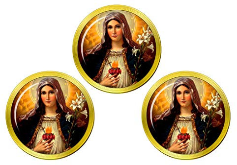 Giftshop UK Holy Mother Mary Sacred Herz Golfball Markierer