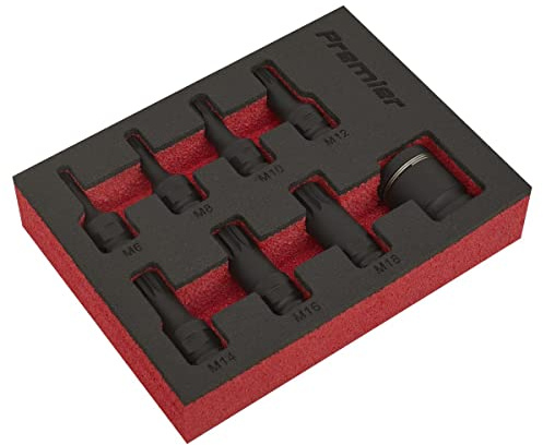 *CLEAR* Sealey AK5622 8pc 3/8Sq Drive Spline Impact Socket Bit Set
