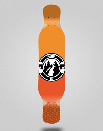Skate Skateboard Longboard Deck 46x10 Sakari Downhill Juice orange