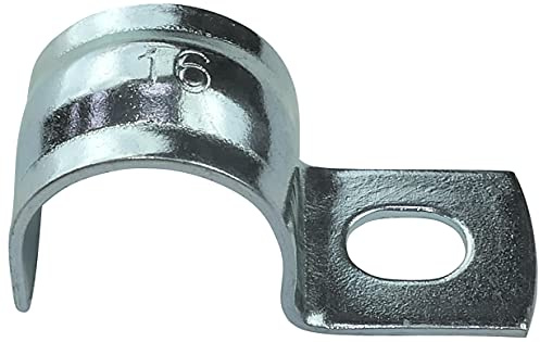 AERZETIX - C49778 - Satz von 25 Kabelbinder rohrschelle förmig U - für drahtleiter Ø16mm - aus verzinktem stahl - befestigungswinkel befestigungslasche seitlicher