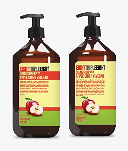 Eight Triple Eight Apple Cider Vinegar Hair Care Set- 1L Shampoo & 1L Conditioner